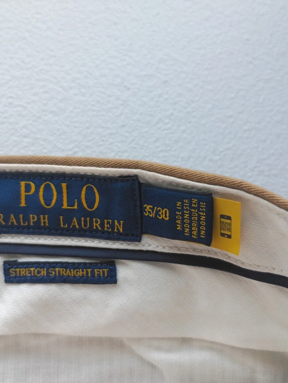 Mens Polo by Ralph Lauren Men's  Brown Chino Flat Front Pants Sz 35/30